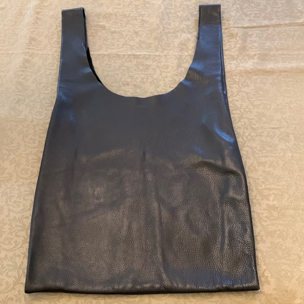 Baggu black leather bag